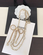 Chanle latest model bow double necklace - 5