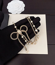 Chanle latest model bow double necklace - 6