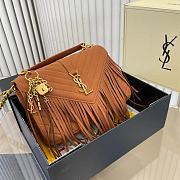 Saint Laurent YSL Monogram Tassel Hand Crossbody Bag Size 24x16x6.5cm - 2