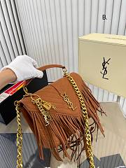 Saint Laurent YSL Monogram Tassel Hand Crossbody Bag Size 24x16x6.5cm - 4