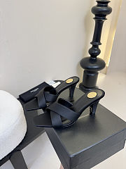 Saint Laurent* 25ss new cross-strap YSL Logo high heels black  - 2