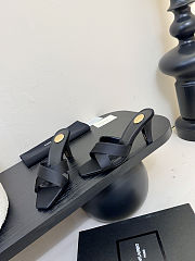 Saint Laurent* 25ss new cross-strap YSL Logo high heels black  - 5