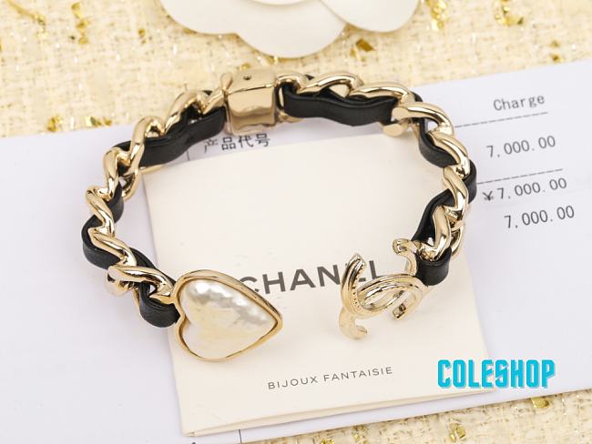 Chanel Love Pearl Leather Bracelet - 1