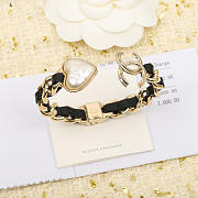 Chanel Love Pearl Leather Bracelet - 6