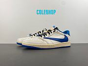 Air Jordan 1 Retro Low OG SP Fragment x Travis Scott Sail Military Blue DM7866-104 - 1