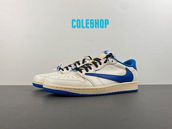 Air Jordan 1 Retro Low OG SP Fragment x Travis Scott Sail Military Blue DM7866-104