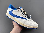 Air Jordan 1 Retro Low OG SP Fragment x Travis Scott Sail Military Blue DM7866-104 - 2