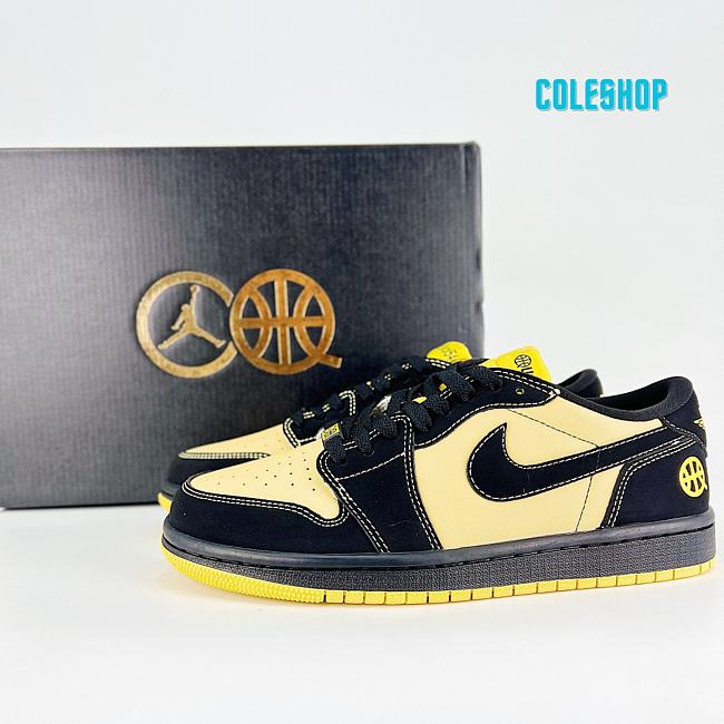 Air Jordan 1Retro Low OG Quai 54 Black Tour Yellow Red IB8836-007 - 1