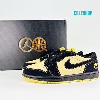 Air Jordan 1Retro Low OG Quai 54 Black Tour Yellow Red IB8836-007