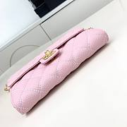 Chanel shoulder crossbody mini bag pink 19x12.5x4.5 cm - 6