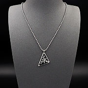 Prada black enamel triangle pendant - 2
