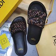  Fendi brown monogram satin sandals - 4
