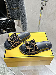 Fendi 2025ss new feel series FF monogram double-strap flat slippers - 5