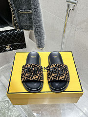 Fendi 2025ss new feel series FF monogram double-strap flat slippers - 2