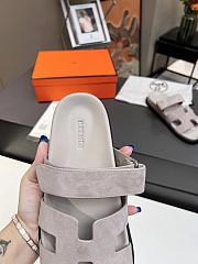 Hermes chypre summer slide for men and women grey - 6