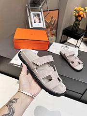 Hermes chypre summer slide for men and women grey - 5