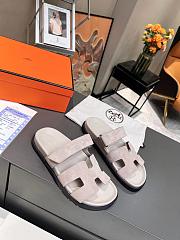 Hermes chypre summer slide for men and women grey - 3