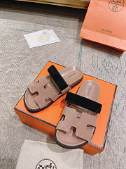 Hermes chypre summer slide for men and women pink and black - 3