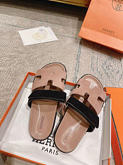 Hermes chypre summer slide for men and women pink and black - 2