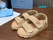 Prada Monolith crochet raffia-effect sandals - 1