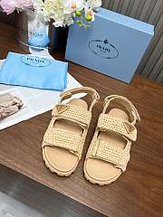 Prada Monolith crochet raffia-effect sandals - 6
