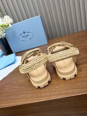 Prada Monolith crochet raffia-effect sandals - 4