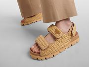Prada Monolith crochet raffia-effect sandals - 5