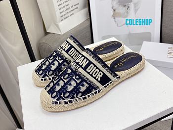 Dior Oblique Espadrille Mule Sandals 36 (230) 111213291