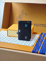 Pocket Organizer in LV Blason Denim M14148 size 7.5x11.1x1 cm - 2