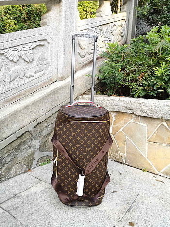 LV travel bag with wheels monogram brown size 32cm*55cm*28cm