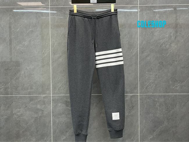 Thom Browne Men's Engineered Stripe Sweat Pant grey - 1