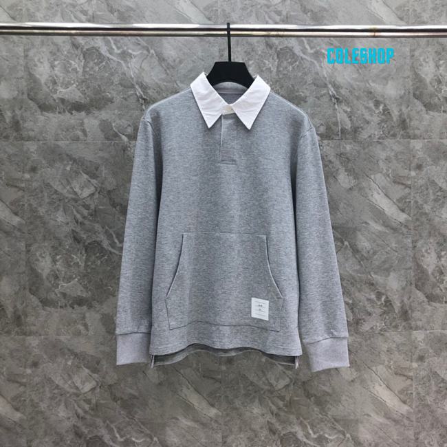 Thom Browne  cotton jersey rugby polo shirt grey - 1