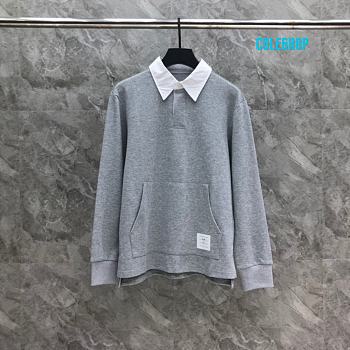 Thom Browne  cotton jersey rugby polo shirt grey