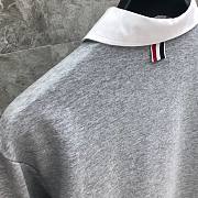Thom Browne  cotton jersey rugby polo shirt grey - 3