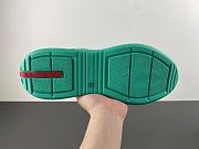 Prada America's Cup Soft Rubber & Bike Fabric Green Low Top Sneakers - 5
