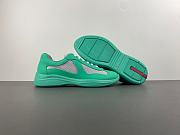 Prada America's Cup Soft Rubber & Bike Fabric Green Low Top Sneakers - 4
