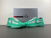 Prada America's Cup Soft Rubber & Bike Fabric Green Low Top Sneakers - 2
