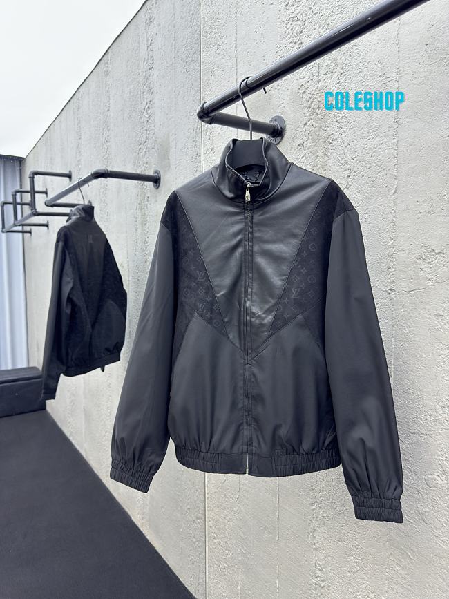 LV Leather Mix Track Top jacket black 1AHVM2 - 1