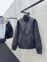 LV Leather Mix Track Top jacket black 1AHVM2 - 2