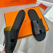 Hermes men's black slipper - 3