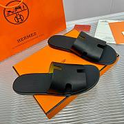 Hermes men's black slipper - 2