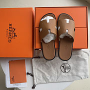 Hermes men's brown slipper - 6