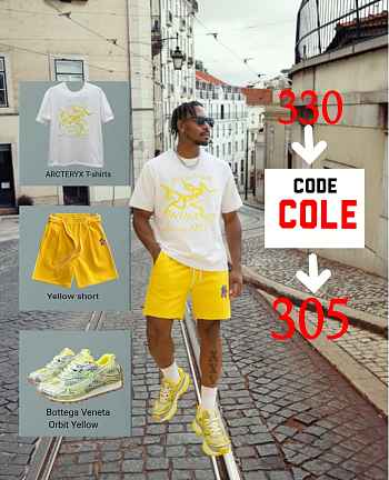 Combos Outfit: Effortless Style Bottega Veneta Orbit Tech Mesh Sneakers Yellow
