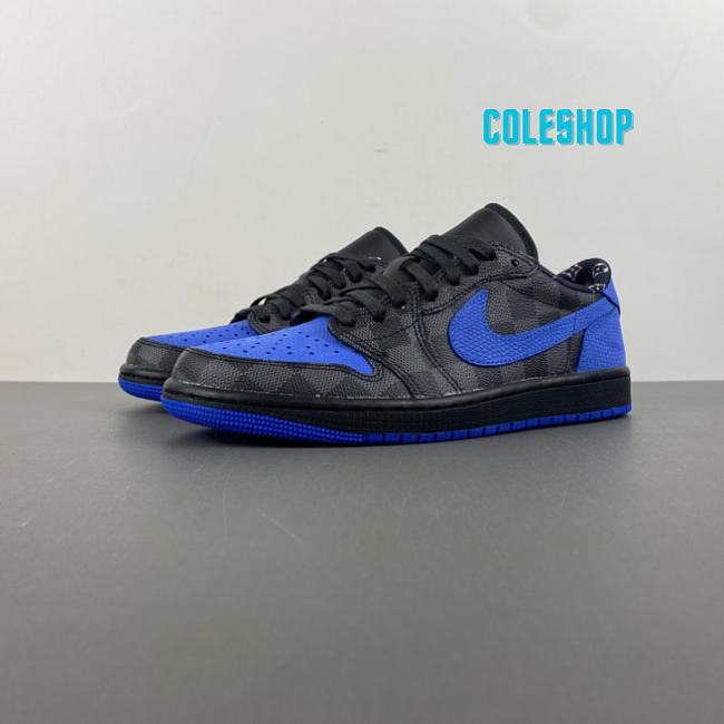 AIR JORDA 1 LOW x LV joint royal blue and black - 1