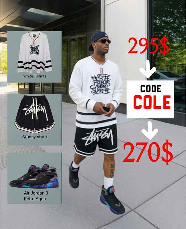 Today’s Outfit Featuring Air Jordan 8 Retro Aqua (2025) 305381-006 - 1