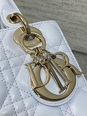 Dior Lady Dior My ABC Dior super quality blue lambskin handbag size 20cm  - 6