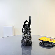 Goyard Mini Alpin Backpack Goyradline Canvas / Leather Black SHW 19x23x9cm - 6