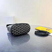 Goyard Mini Alpin Backpack Goyradline Canvas / Leather Black SHW 19x23x9cm - 2