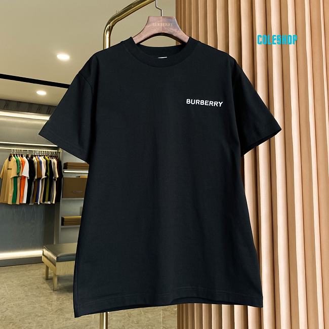 Burberry Exclusive cotton short-sleeved T-shirt with TB embroidery on the back black - 1