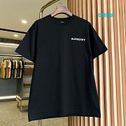 Burberry Exclusive cotton short-sleeved T-shirt with TB embroidery on the back black - 1